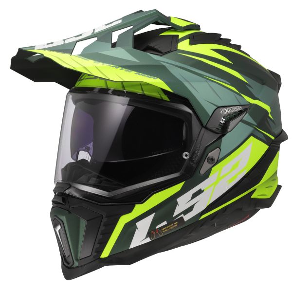 Casque Integral LS2 Explorer Spire Green Hi-Vis Yellow MX701