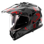 Casque Integral LS2 Pioneer II Crazy Black Red MX702