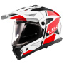 Casque Integral LS2 Pioneer II Hill White Red MX702