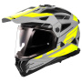 Casque Integral LS2 Pioneer II Namib Matt Grey H-V Yellow MX702