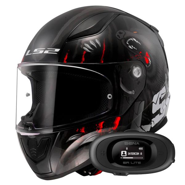 Casque Integral LS2 Rapid II Claw Black FF353 + Kit bluetooth 5R Lite Solo Casque Integral LS2 Rapid II Claw Black FF353 + Kit bluetooth 5R Lite Solo
