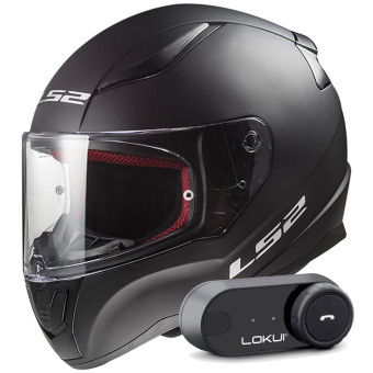 Casque Integral LS2 Rapid II Solid Matt Black FF353 + Kit Bluetooth Lokui K30