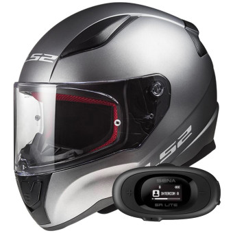 Casque Integral LS2 Rapid II Solid Matt Titanium FF353 + Kit bluetooth 5R Lite Solo