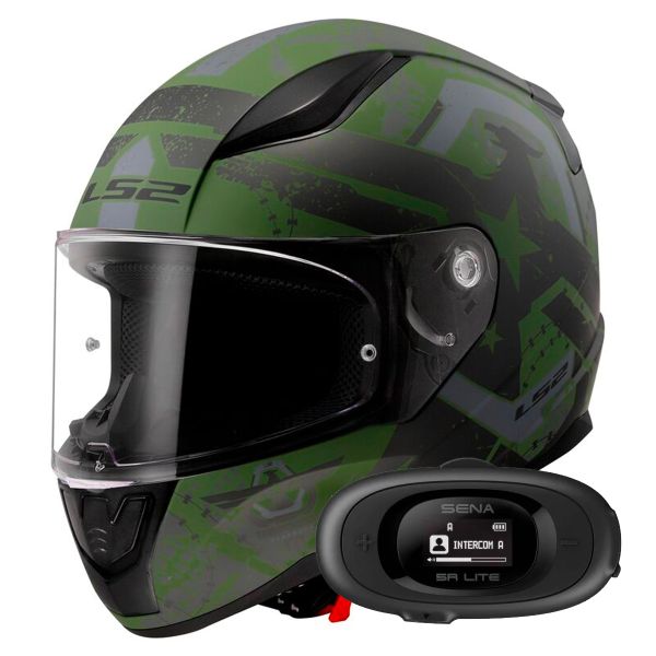 Casque Integral LS2 Rapid II Thunderbirds Matt Military FF353 + Kit bluetooth 5R Lite Solo Casque Integral LS2 Rapid II Thunderbirds Matt Military FF353 + Kit bluetooth 5R Lite Solo