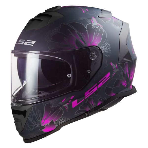 Casque Integral LS2 Storm II Burst Matt Black Pink FF800 Casque Integral LS2 Storm II Burst Matt Black Pink FF800