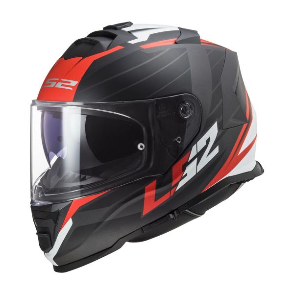 Casque Integral LS2 Storm II Nerve Matt Black Red FF800