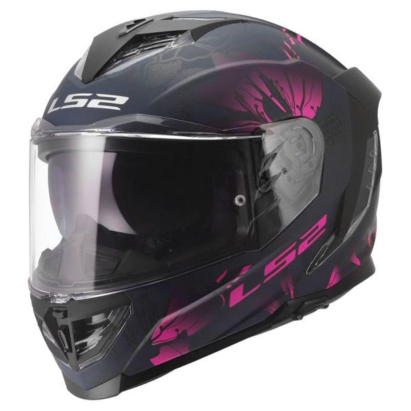 Casque Integral LS2 Storm III Burst Black Pink FF818