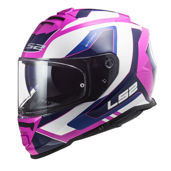 Casque Integral LS2 Storm Techy White Pink FF800 Casque Integral LS2 Storm Techy White Pink FF800