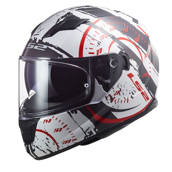 Casque Integral LS2 Stream Evo Tacho White Black Red FF320