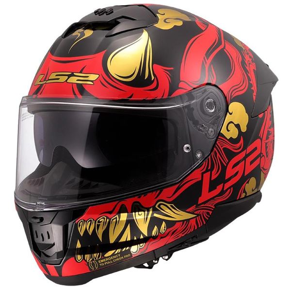 Casque Integral LS2 Stream II Drako Black Red FF808 Casque Integral LS2 Stream II Drako Black Red FF808