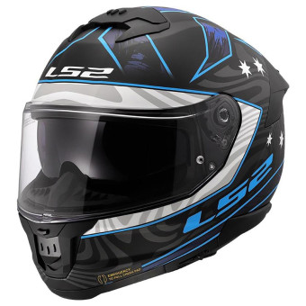 Casque Integral LS2 Stream II Galdam Black Blue FF808