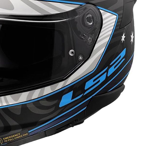 LS2 Stream II Galdam Black Blue FF808
