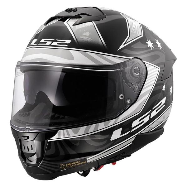 Casque Integral LS2 Stream II Galdam Black White FF808