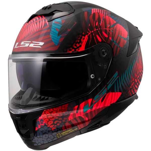 Casque Integral LS2 Stream II Jungle Matt Black Pink Blue FF808 Casque Integral LS2 Stream II Jungle Matt Black Pink Blue FF808