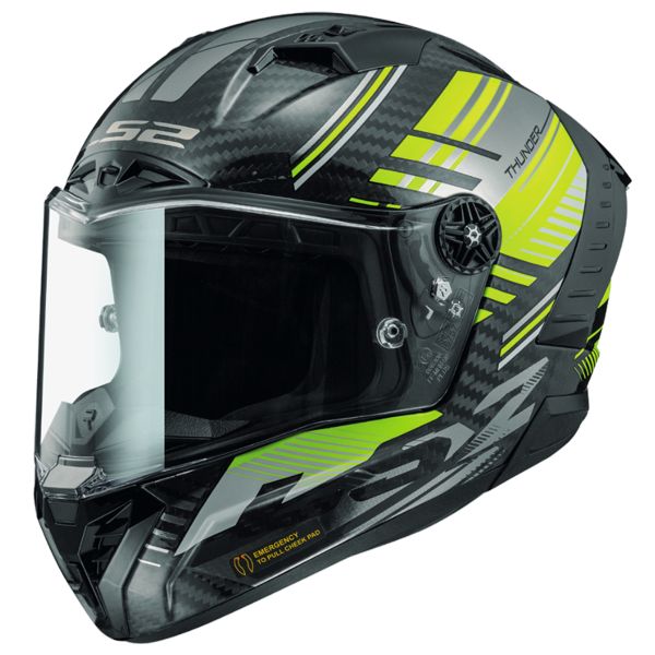 Casque Integral LS2 Thunder C Volt Black H-V Yellow FF805