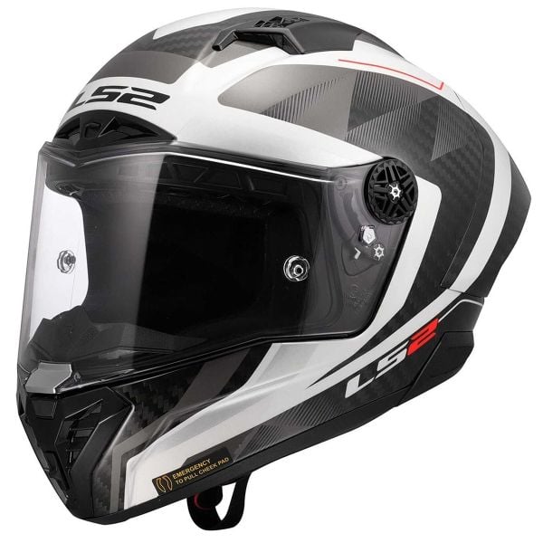 Casque Integral LS2 Thunder GP Aero Raute White Grey FF805 Casque Integral LS2 Thunder GP Aero Raute White Grey FF805