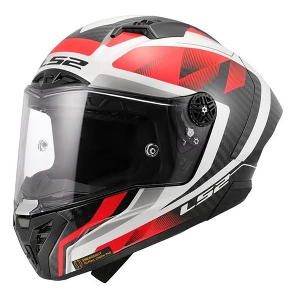 Casque Integral LS2 Thunder GP Aero Raute White Red FF805 Casque Integral LS2 Thunder GP Aero Raute White Red FF805