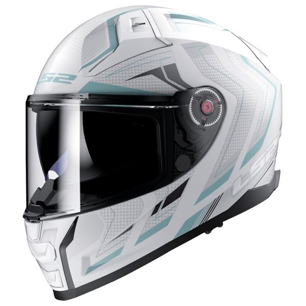 Casque Integral LS2 Vector II Alizer Matt White Silver FF811 Casque Integral LS2 Vector II Alizer Matt White Silver FF811