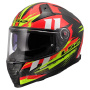 Casque Integral LS2 Vector II C Tantic Red H-Vis Yellow FF811