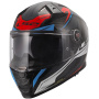 Casque Integral LS2 Vector II Carbon Savage White Blue Red FF811