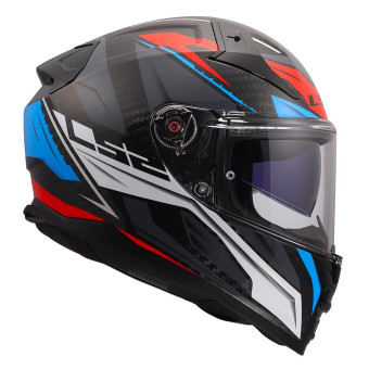 LS2 Vector II Carbon Savage White Blue Red FF811