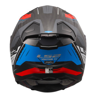 LS2 Vector II Carbon Savage White Blue Red FF811