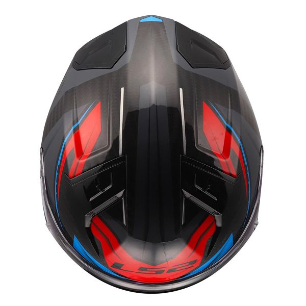 LS2 Vector II Carbon Savage White Blue Red FF811