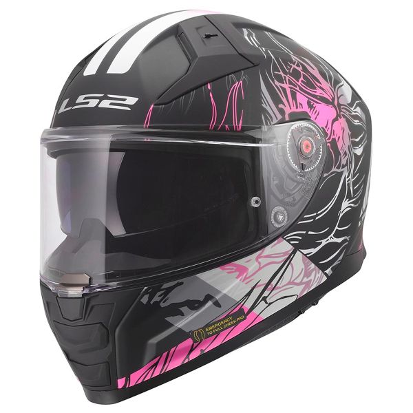Casque Integral LS2 Vector II Darflo Black Pink FF811