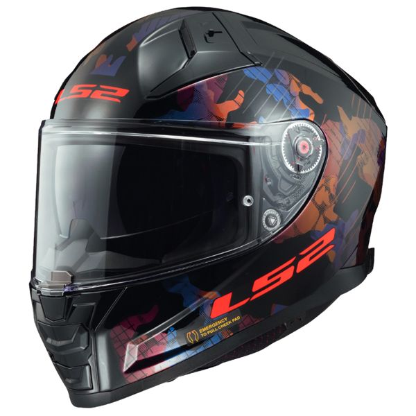 Casque Integral LS2 Vector II Kamo Black Blue FF811
