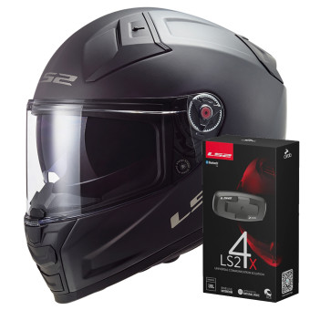 Casque Integral LS2 Vector II Matt Black FF811 + Kit Bluetooth 4X