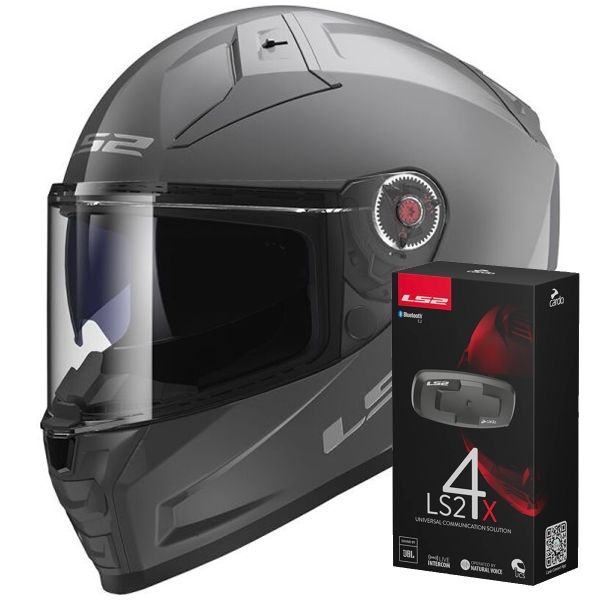 Casque Integral LS2 Vector II Nardo Grey FF811 + Kit Bluetooth 4X