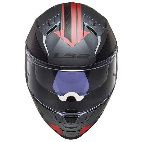 LS2 Vector II Splitter Matt Titanium Red FF811 + Kit Bluetooth 4X