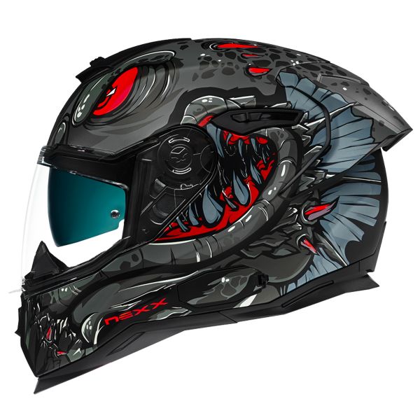 Casque Integral Nexx SX.100R Abisal Black Red Matt