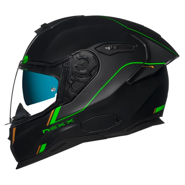 Casque Integral Nexx SX.100R Frenetic Green Black Mat
