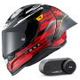 Casque Integral Nexx X.R3R Glitch Racer Red White + Kit Bluetooth Lokui K30