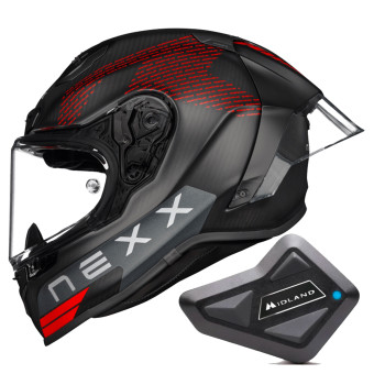Casque Integral Nexx X.R3R Pro Fim Evo Carbon Black Matt + Kit Bluetooth BT Mini