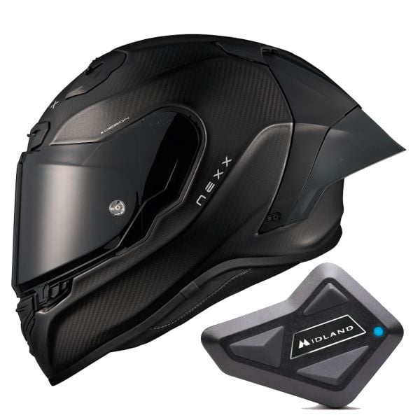 Casque Integral Nexx X.R3R Zero Pro 2 Carbon Black Matt + Kit Bluetooth BT Mini