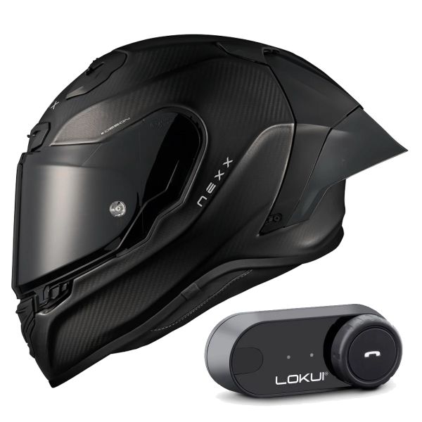 Casque Integral Nexx X.R3R Zero Pro 2 Carbon Black Matt + Kit Bluetooth Lokui K30
