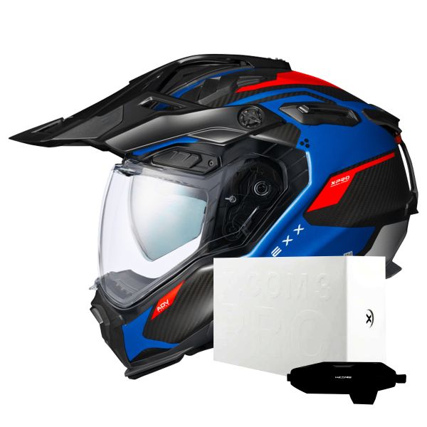 Casque Integral Nexx X.WED3 Keyo Blue Red Matt + X.COM 3 Pro