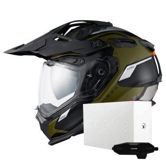 Casque Integral Nexx X.WED3 Keyo Green Silver Matt + X.COM 3