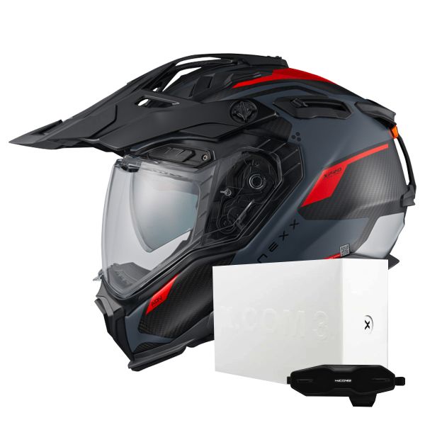 Casque Integral Nexx X.WED3 Keyo Grey Red Matt + X.COM 3