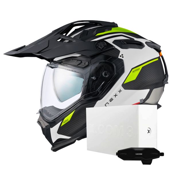 Casque Integral Nexx X.WED3 Keyo White Neon Matt + X.COM 3