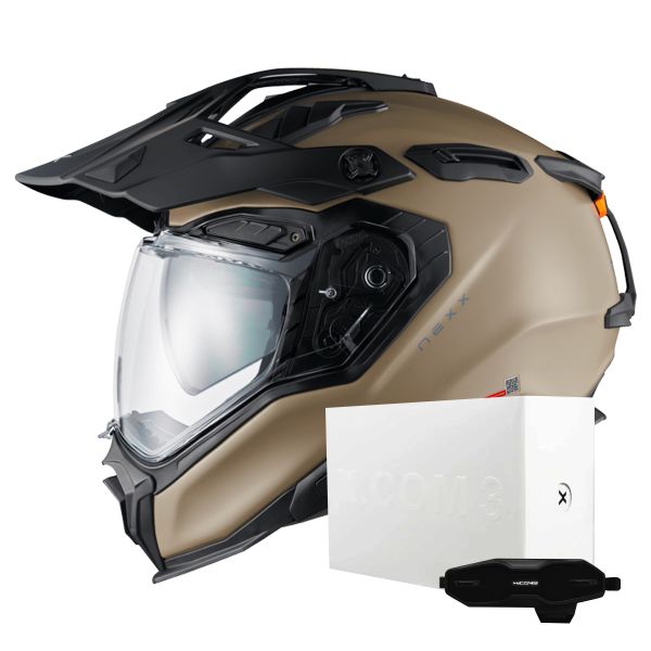 Casque Integral Nexx X.WED3 Plain Desert Matt + X.COM 3