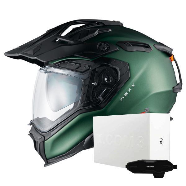 Casque Integral Nexx X.WED3 Plain Forest Matt + X.COM 3