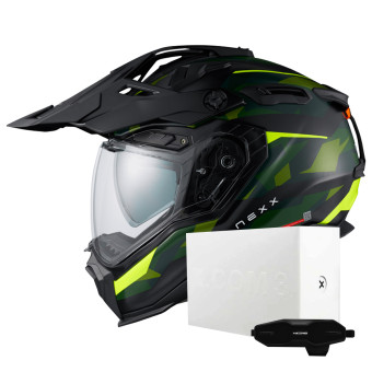 Casque Integral Nexx X.WED3 Trailmania Green Neon Matt + X.COM 3