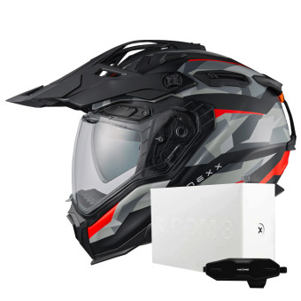 Casque Integral Nexx X.WED3 Trailmania Grey Red Matt + X.COM 3