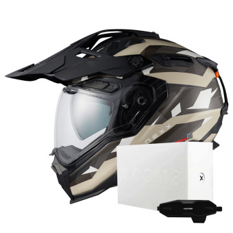Casque Integral Nexx X.WED3 Trailmania Light Sand Matt + X.COM 3