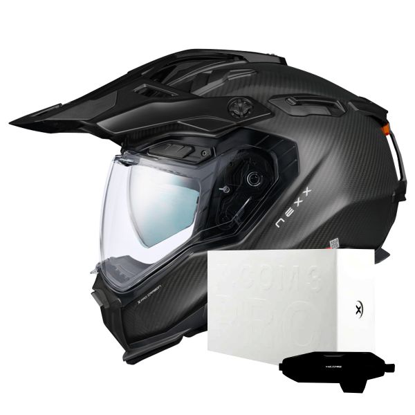 Casque Integral Nexx X.WED3 Zero Pro Carbon Matt + X.COM 3 Pro
