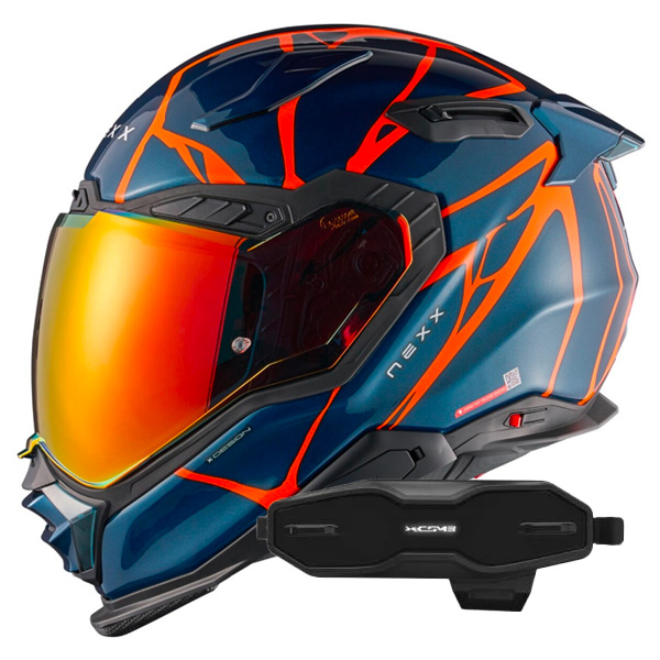 Casque Integral Nexx X.WST3 B-Side Blue Orange Teal + X.COM 3