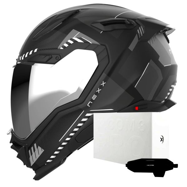 Casque Integral Nexx X.WST3 Fluence Black Silver Matt + X.COM 3 Pro